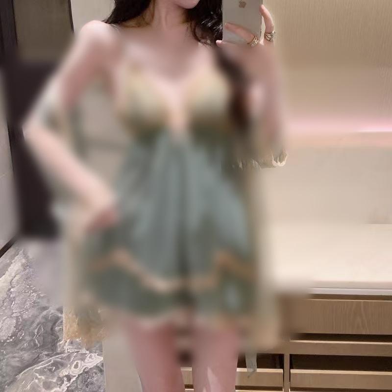 Pajamas suspender skirt pure desire sexy ice silk new suspender nightdress pure desire wind summer sexy cute passion tease