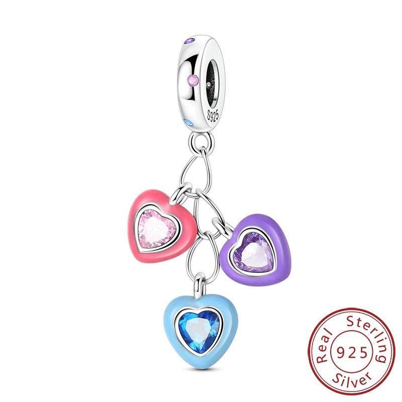 Original Copper Charms Beads Love Family Wings Whale Shark Charm Fit Bracelet Pendant Women Diy Fine Jewelry Gifts