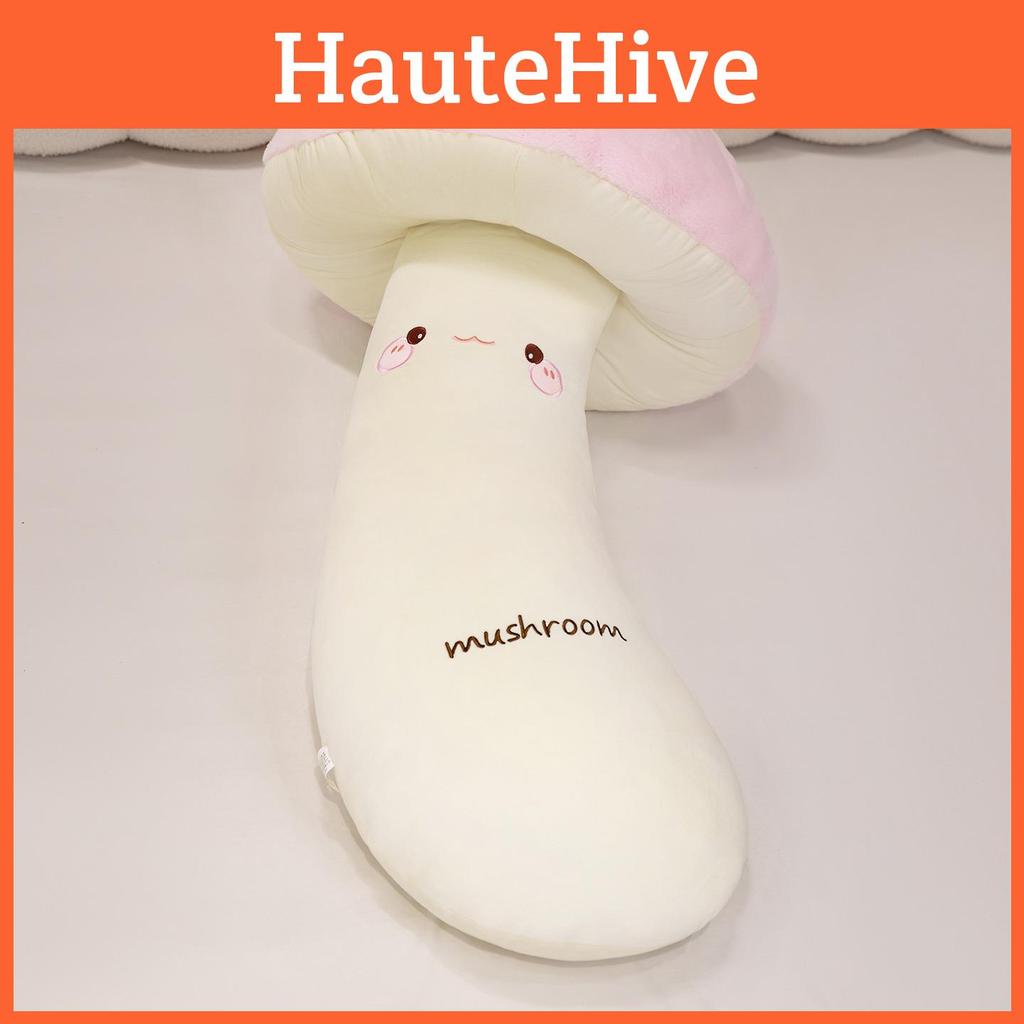 Plush Toy Mushroom Pillow With Embroidery Design For Bedroom Decor And Gift