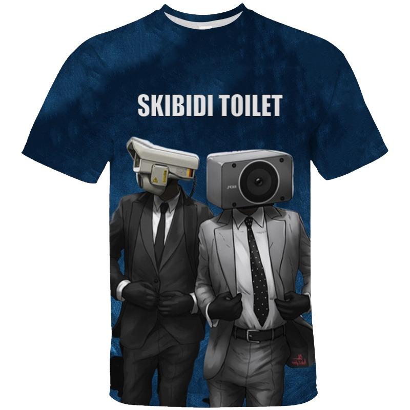 Funny Skibidi Toilet Printing T Shirt Cartoon Camera Graphic T-shirts For Men Kid Fashion Streetwear Short Sleeve Clothes Top