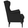 Armchair Black Fabric