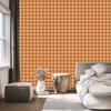 Autumn Orange and Gold Plaid Wallpaper for Living Room and Bedroom 50x1000