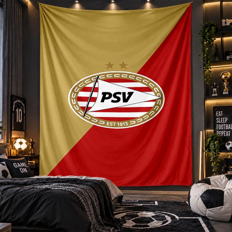 Arazzo da Appendere alla Parete Stampa PSV Eindhoven FC Tessuto per Soggiorno Camera da Letto Decorazione Casa