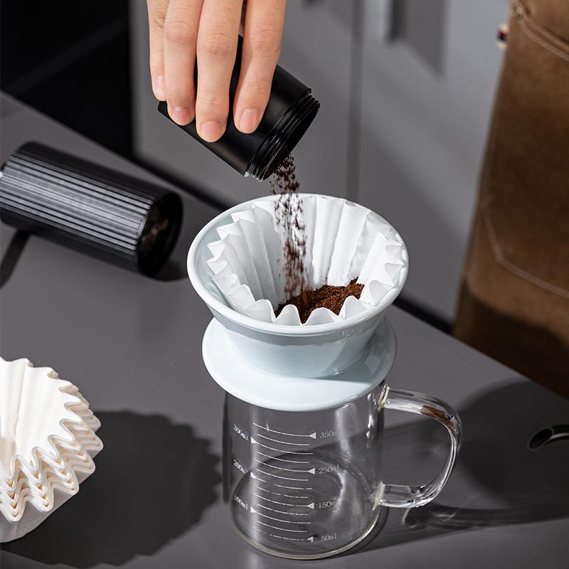 50 ks Kávový filtrační papír Dřevitá buničina Kapkový typ Papír Papírový košíček na dort Příslušenství k čajovému sítku Nástroj Kuchyňské náčiní