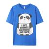I Hate Mornings People And Pants Funny Cute Panda Tops Shirt Comfortable Teeshirt 2024 Popular Cotton Camisa Student Tshirt