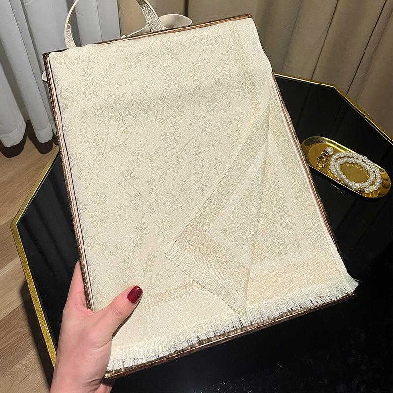 Spring And Summer Long Scarf Shawl Imitation Silk Scarf Women'S Fashion Versatile Travel Beach Scarf Shawl Tencel Cotton Gold Silk Scarf