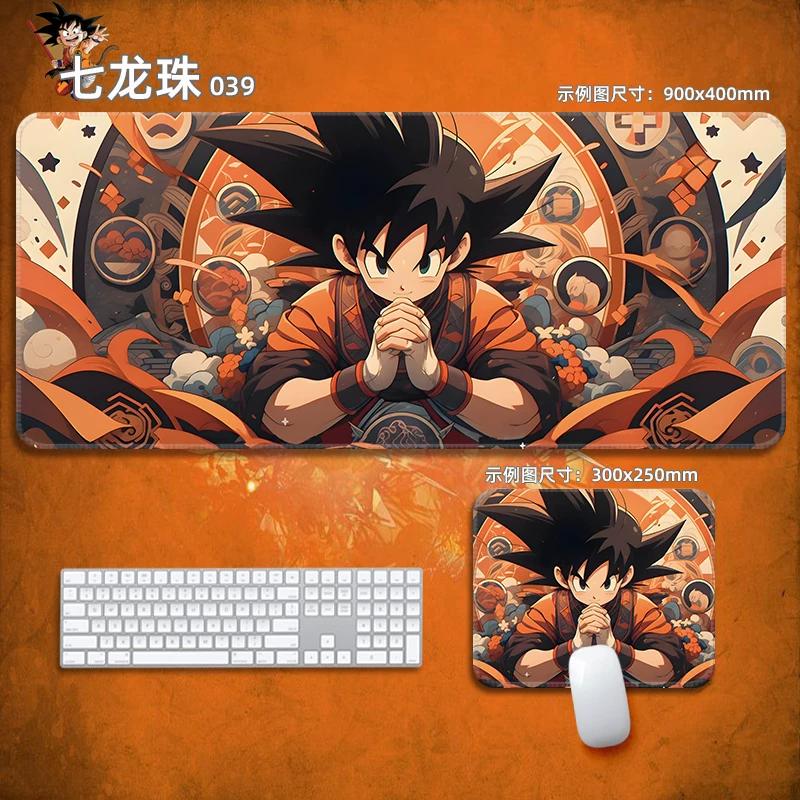 Anime Mauspads Drachenball Leder-Mauspad Nachhaltig Kleiner Junge Handgelenkstütze Tastaturunterlage Tischmatte Son Goku Animation Dekorative Tischdecke
