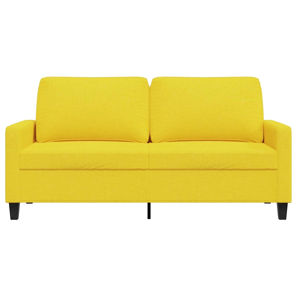 Vidaxl 2-Seater Sofa, Light Yellow, 140 Cm, Upholstered In Fabric