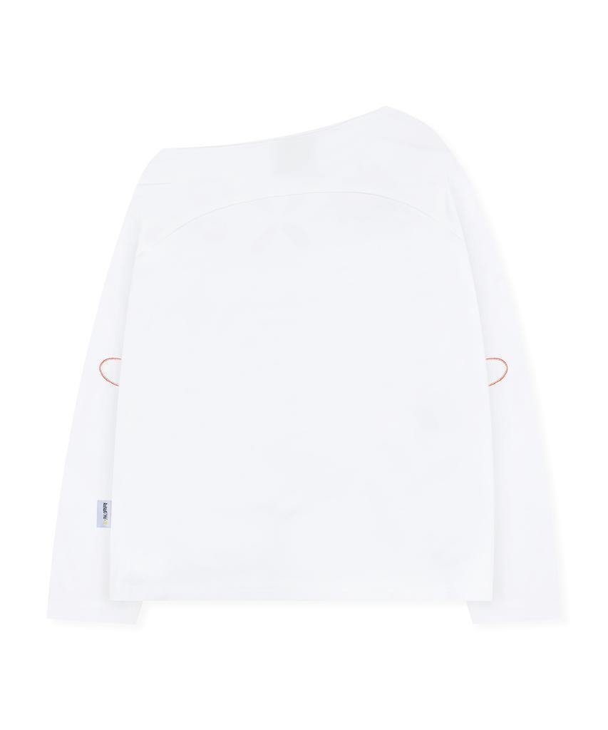 RuNaKi'Hu' Wxt088 Torori One-Shoulder Long Sleeve (White)