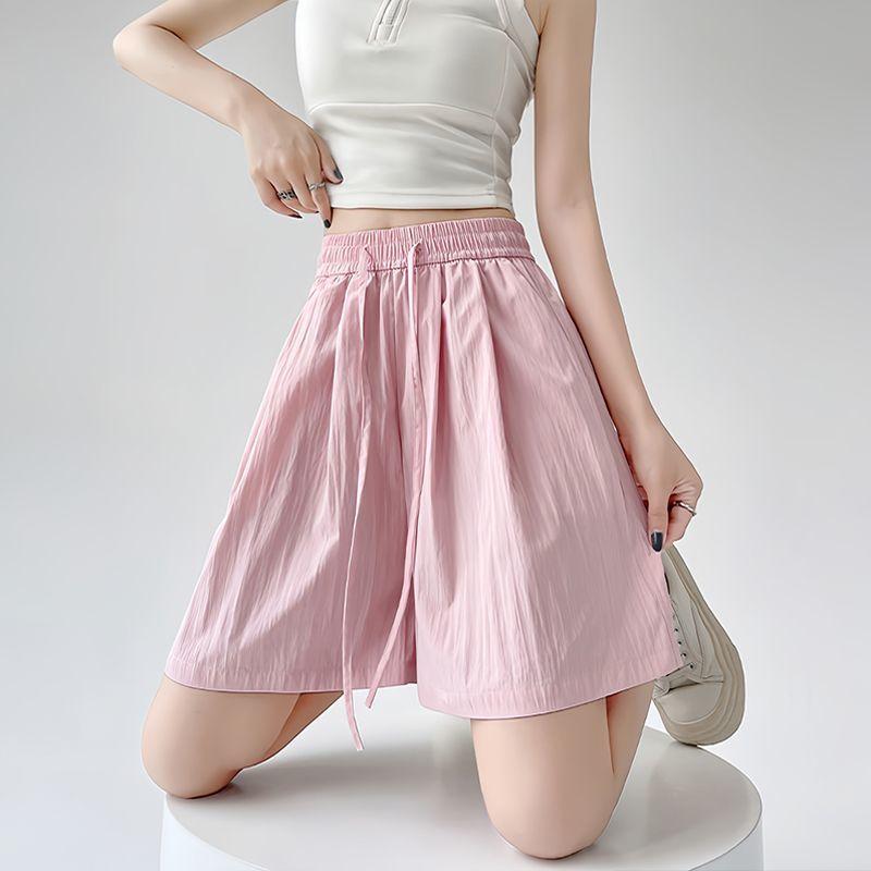 Dopamine Shorts Women's Summer New Loose Wide-leg Yamamoto Pants Casual Small Ice Silk Five-point Pants