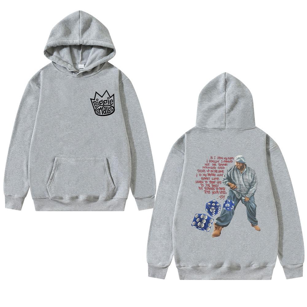 

Rapper The Notorious Big Double Sided Printed Hoodie Male Vintage Biggie Smalls Hooded Tracksuit Men Women Hip Hop Streetwear 3XL