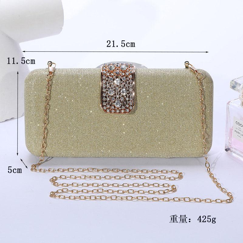New Fashion Shiny European Women's Evening Bag Versatile Banquet Dinner Bag Luxury Party Diamond Handbag Dress Crossbody Bag