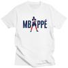 Custom Football Mbappes T Shirt for Men 100 Cotton Tshirt Leisure Tees Short Sleeves Soccer Lover Tshirt Clothing