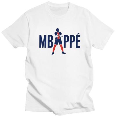 T-shirt Personnalisé Football Mbappes pour Hommes 100% Coton T-shirt Loisir Manches Courtes Amoureux du Football T-shirt Vêtements
