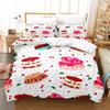 Bedding Set Pink Love Heart Duvet Cover Boys Fashion Quilt Cover Girls Room Cute Sweets Bedding King/Queen Duvet Cover Set