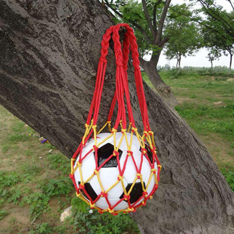 Football Net Bag Nylon Bold Storage Bag Single Ball Carry Portable Equipment