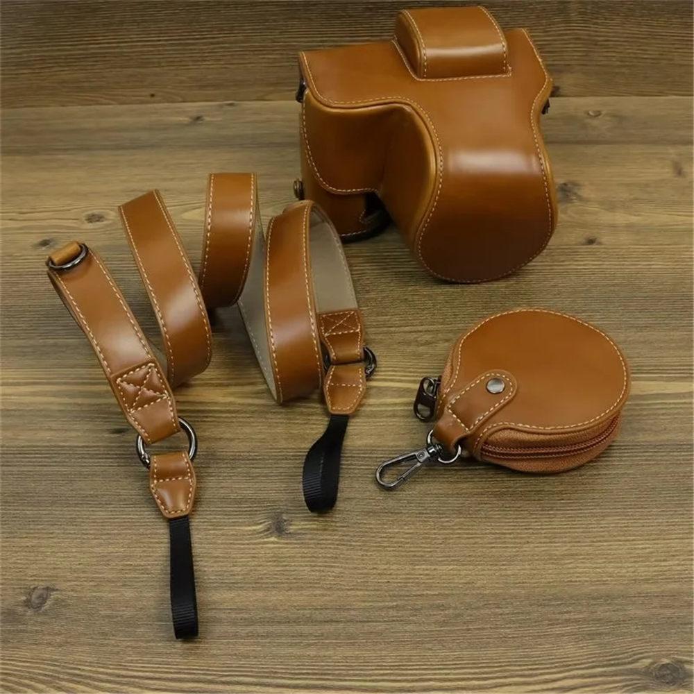 

Чехол-сумка из ПУ кожи для камеры Fujifilm XS20 X-S20 с объективом 15-45 мм 15-35 мм с ремешком Мини-чехол коричневый