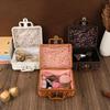 Vintage PP Rattan Woven Storage Box with Lid, Portable Travel Case, Perfect for Wedding Gifts and Holiday Packaging