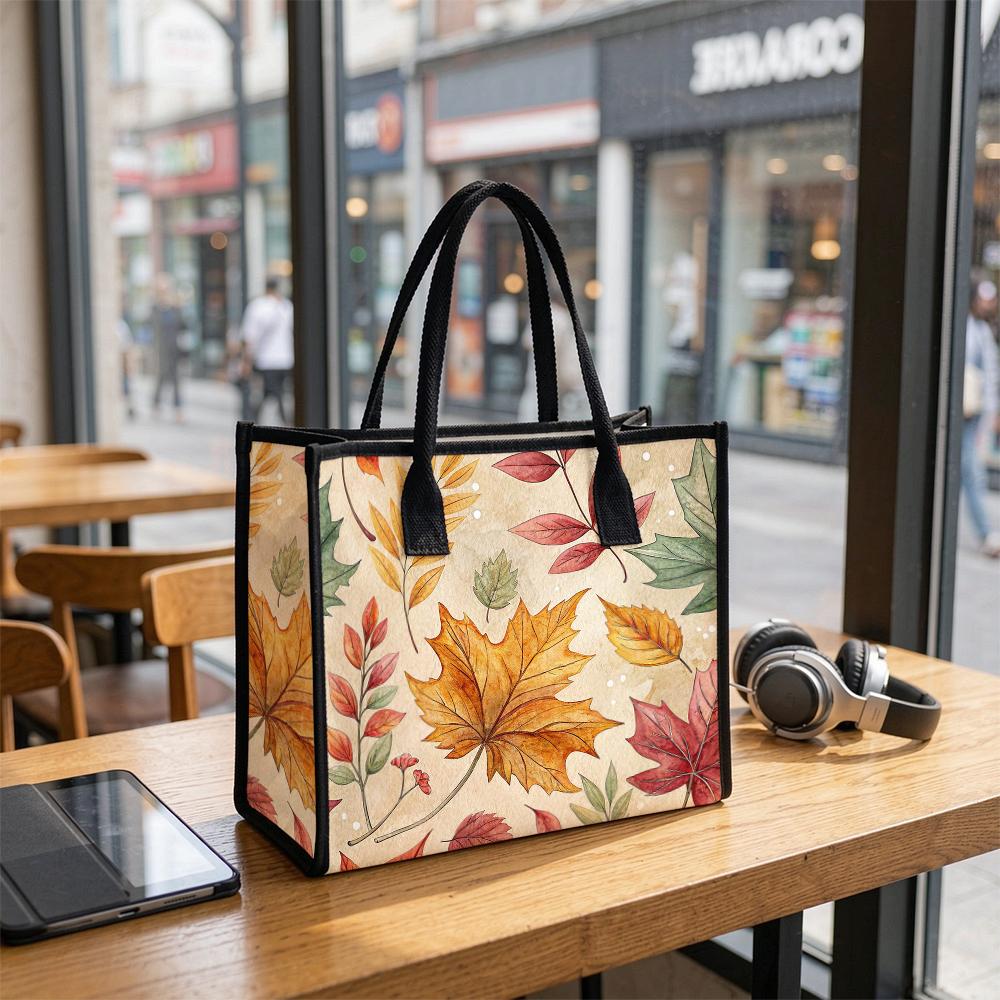 Autumn Leaf Print Large Capacity Daily Tote Bag