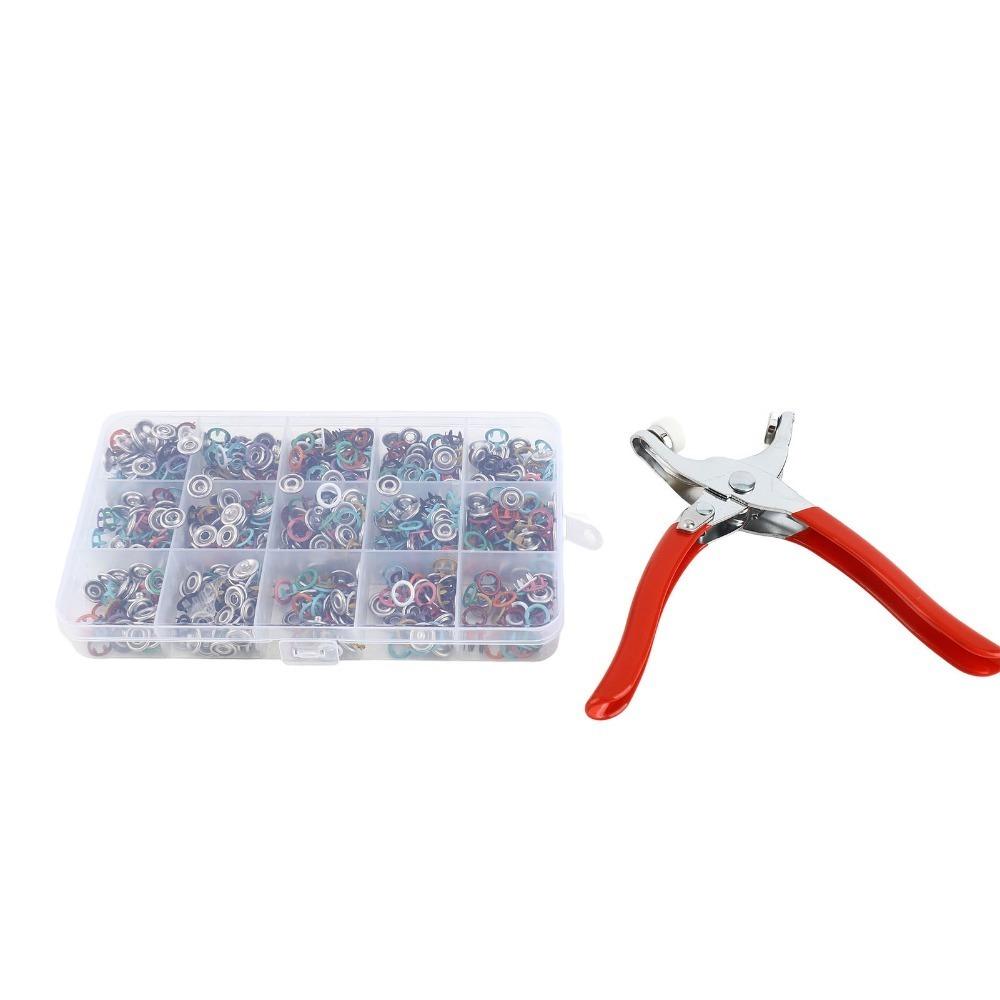 

200 Sets / 800 PCS 9.5mm Metal Snap Button Set for DIY Clothing, Crafts, and Fabric Repair