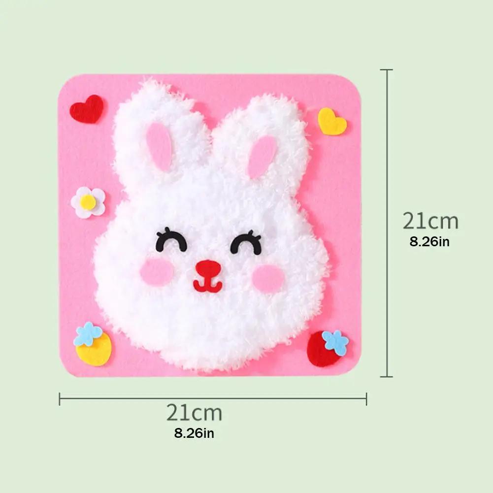 Handmade Wool Embroidery Kit Children's Handmade Plush Sewing Board DIY Sewing Plush Animals Educational Craft Kit
