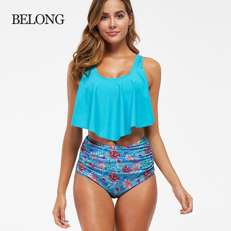 European & American Ruffle High Waist Bikini - Women's Bestseller Swimsuit 2020