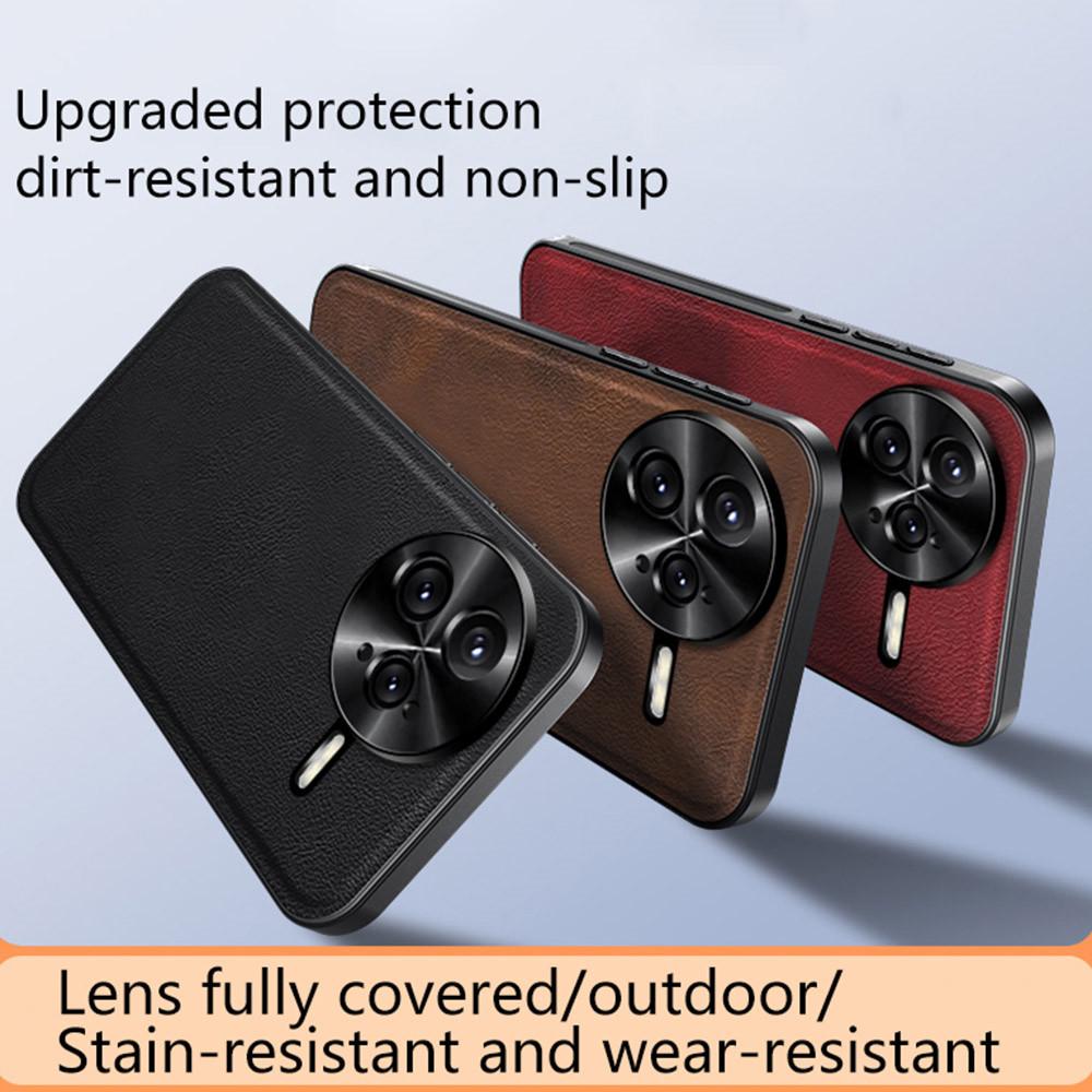 Für Xiaomi Redmi K80 5G Hülle PU+TPU+PC Handy-Rückseite mit Metall-Objektivrahmen