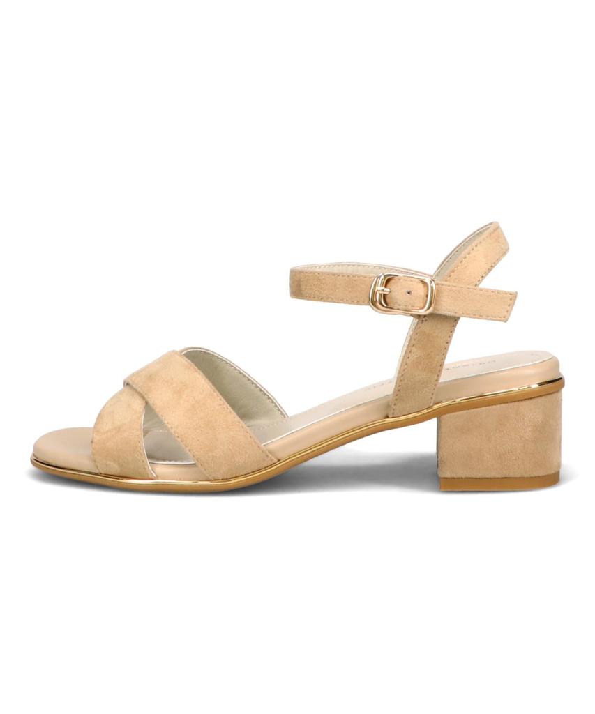 Oriental Traffic Sandals with Chunky Adjustable Comfortable To Walk and Secure Vivid Feminine Square Metallic One Sizes Women's Heels, Straps, In,