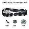 Legoeds-compatible Technical Tracks and Wheels Pack Gears and Axle Set Tank Chain Crawler for 3711 3873 57518 88323 15379 14696