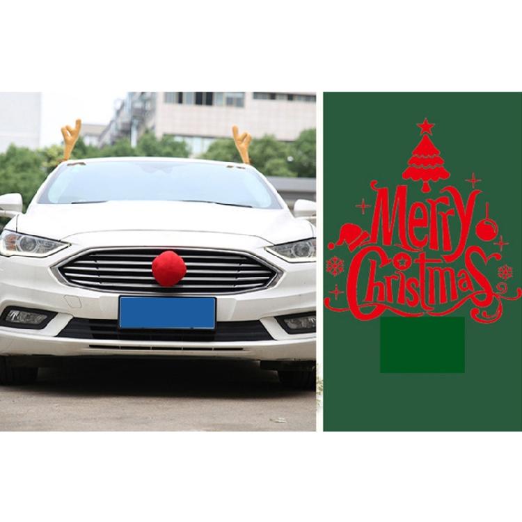 Christmas Car Reindeer Antlers & Nose Xmas Vehicle Costume Kit Elk Nose Horn