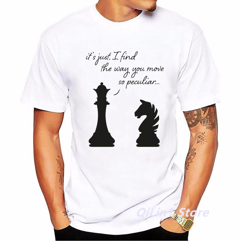 If You Lose The Queen You Might As Well Lose The Game Chess Print Funny T Shirts Men Summer Top White TShirt Graphic T Shirts
