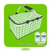 Large Capacity Portable Picnic Basket Cooler Bag with Aluminum Foil for Outdoor Camping