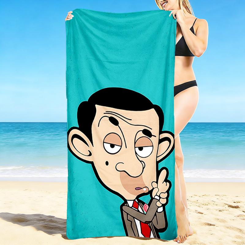 1 pièce Serviette de plage Geste idiot de Mr Bean, Séchage rapide, Multi-usage pour Plage Piscine Salle de sport Yoga Maison Voyage, Noël, Halloween, Cadeau de Noël M92972