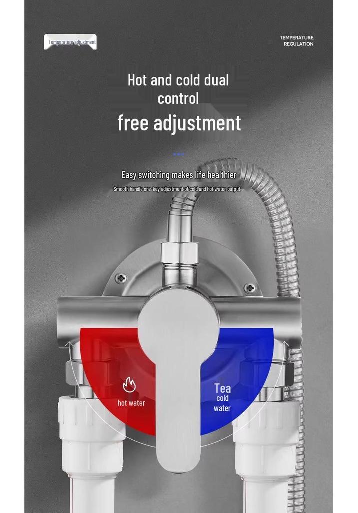 304 Stainless Steel Shower Mixer Tap for Hot and Cold Solar Water Heaters