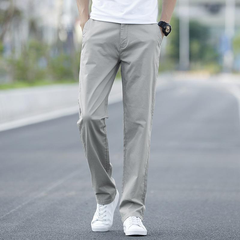 Men's Summer 2025 Cotton Casual Business Loose Straight-Leg Trousers - Trendy Long Pants