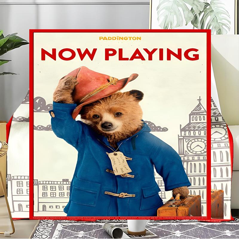 Paddington Adventures Blanket Flannel Throw for Sofa, Indoor, Camping, Living Room, Office, Chair, And Bed Soft Birthday Gift