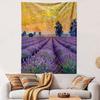 Lavender Field At Sunset Painting Patterned Tapestry Home Decor, Suitable for Bedroom and Living Room, Gift