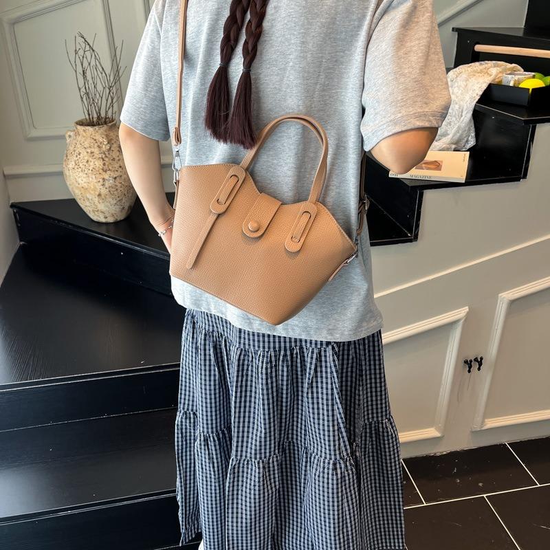 Simple texture lychee pattern portable wing bag autumn new hand bag shoulder messenger bag