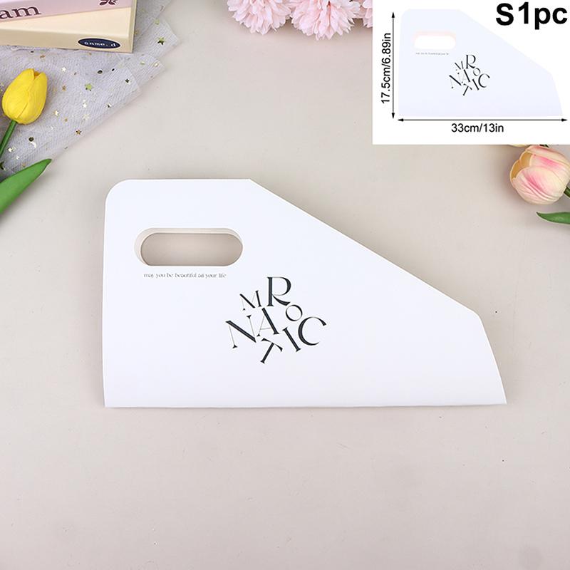 

1/3Pcs Durable Thick Cardstock Stylish White Paper Flower Bag For Bouquets Hand-Held Flower Arrangement Flower Wrapping Paper