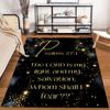 Psalm 27:1 Inspirational Quote Rug Non-slip Rug Suitable for Living Room and Bedroom Sofas.