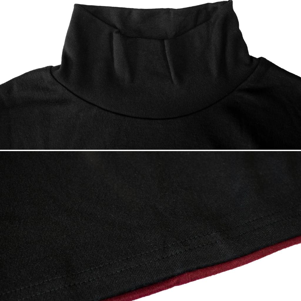 LIFESHINE Herren Langarm T-Shirt, Rollkragen, Lässiges Oberteil mit Afghanischem Ausschnitt, Drapierung und Stretch (02 Dunkelgrau, Größe L)