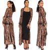 European and American Women's Sequin Long Dress Cardigan for Parties and Performances