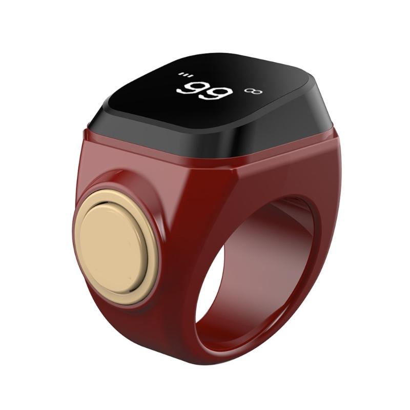 Electronic Intelligent Rings Counter With LCD Display Type C Charging Fit For Tasbih Prayer Counting Lightweight Design