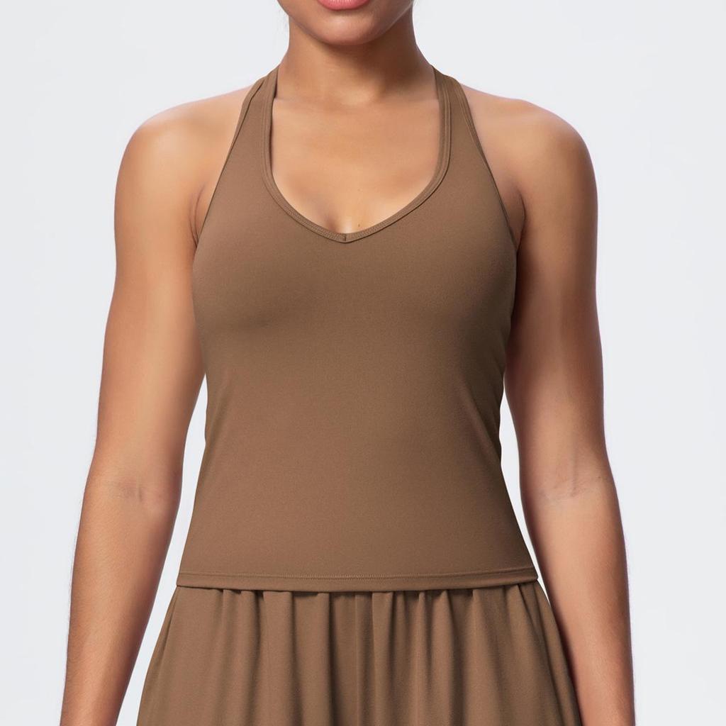 Cross-back Brushed Yoga Tank and Sports Bra for Women - Tight Fit, Stylish, Ideal for Running and Fitness