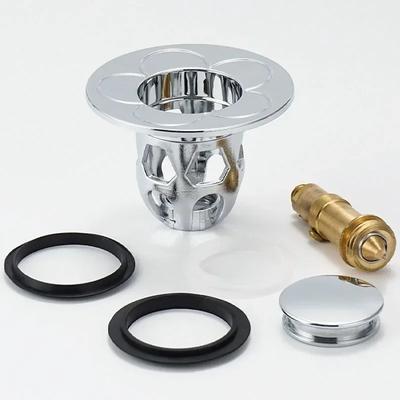 Universal Rebound Drain Plug Filtro Bacia Pop-up Chrome Pia Filtro com Captador de Cabelo Pia do Banheiro Ralo Stopper Fácil Tipo Push