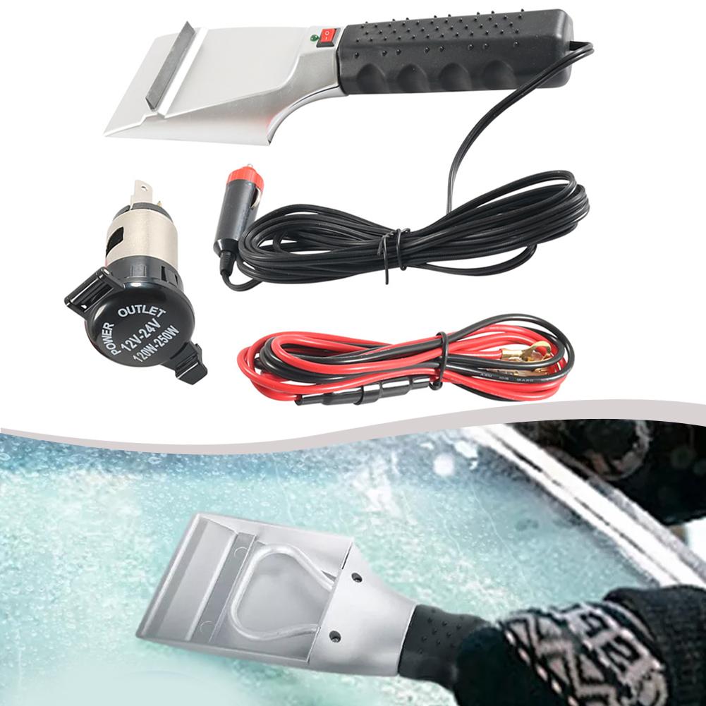 

12V Зимняя многофункциональная лопата для уборки снега для автомобилей, способная убирать снег, обогревать и очищать лобовое стекло с помощью автомобильного прикуривателя