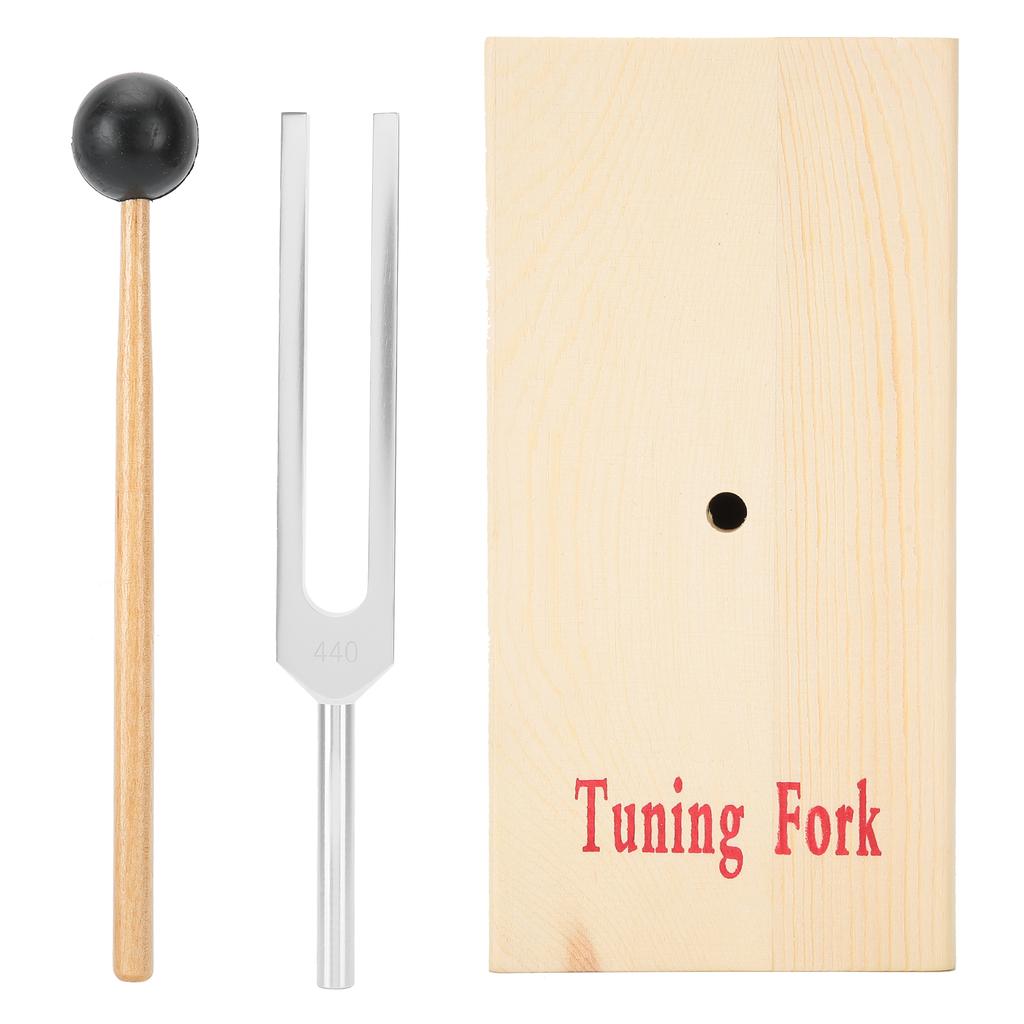 440Hz Stimmgabel Set Aluminiumlegierung Hammer Druckabbau mit Resonanzkörper