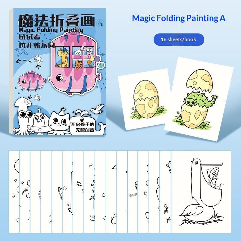 16 Sheets Educational Toys Magic Foldable Paper Crafts Diy Cute Animal Plant Sets Handmade Paper Art Gift For Couple Elderly