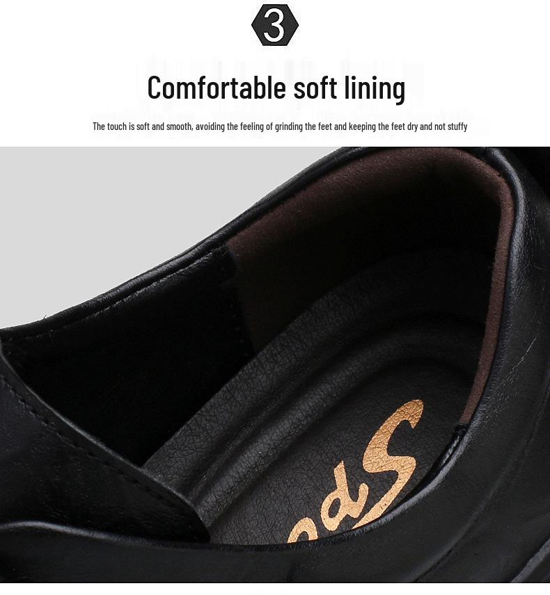 Men's Spring Formal Leather Shoes - Breathable, Genuine Leather, British Style, Versatile for Casual or Work