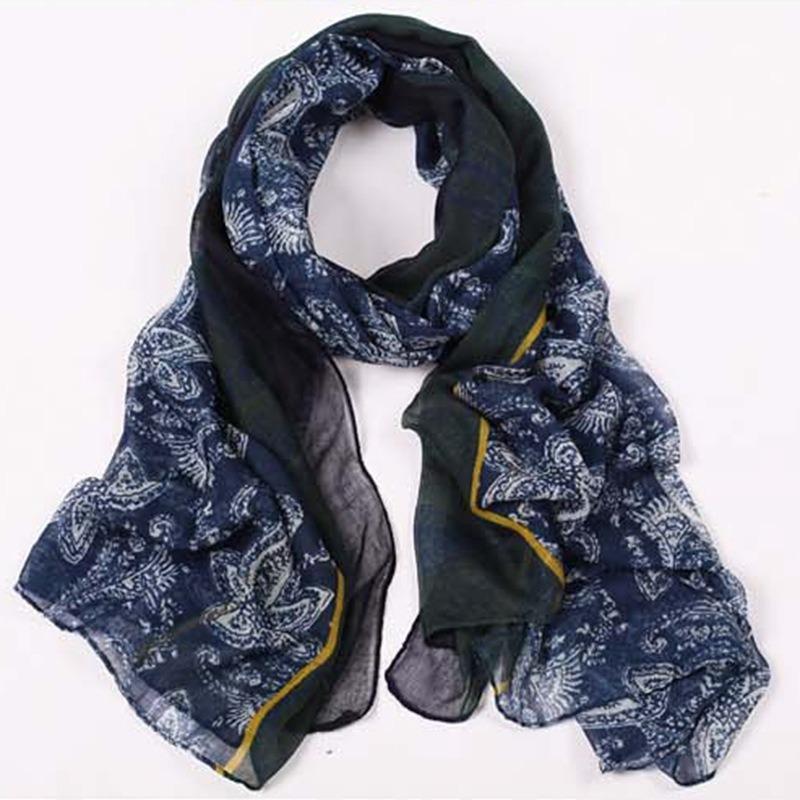 

Spring and Autumn Popular Sunscreen Shade Decoration Cashew Printed Balinese Yarn Scarf Shawl Fashion Versatile Above 175cm